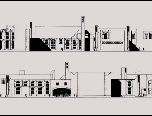 طرح مرکز فرهنگی یزد اثر هوشنگ سیحون